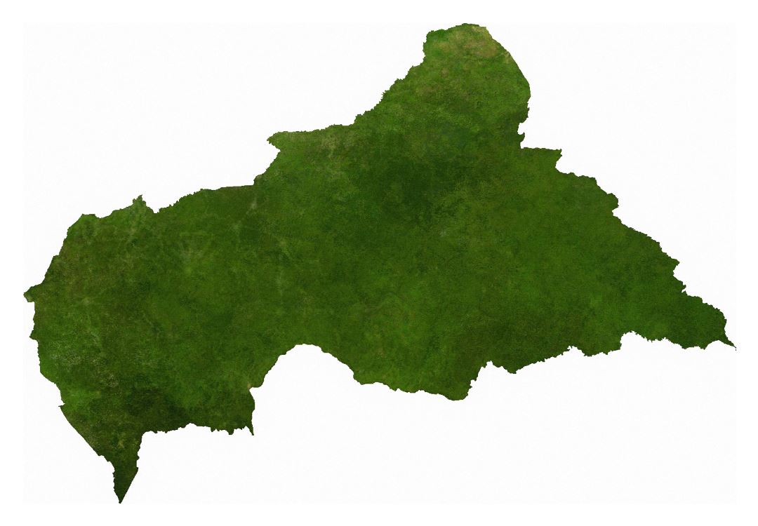 Large satellite map of Central African Republic