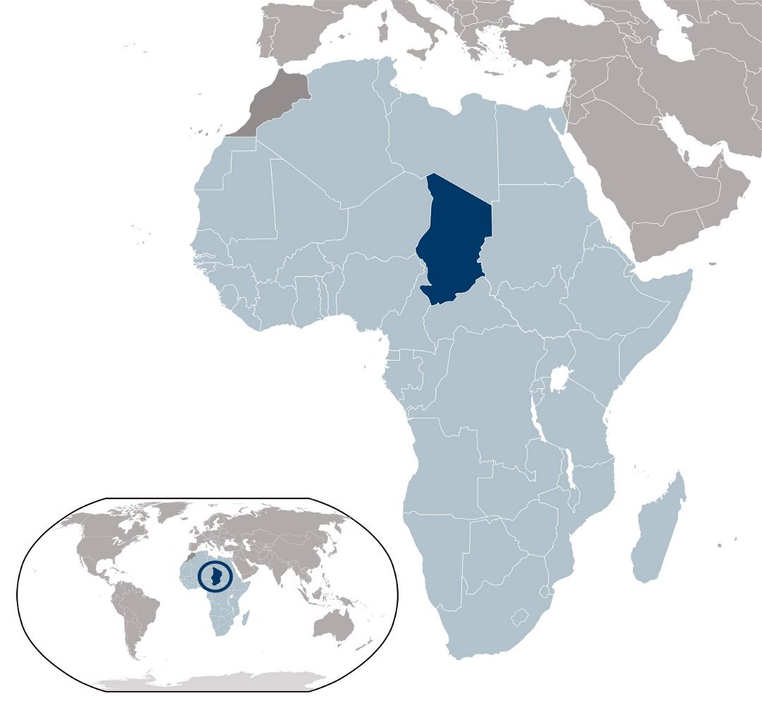 Large location map of Chad