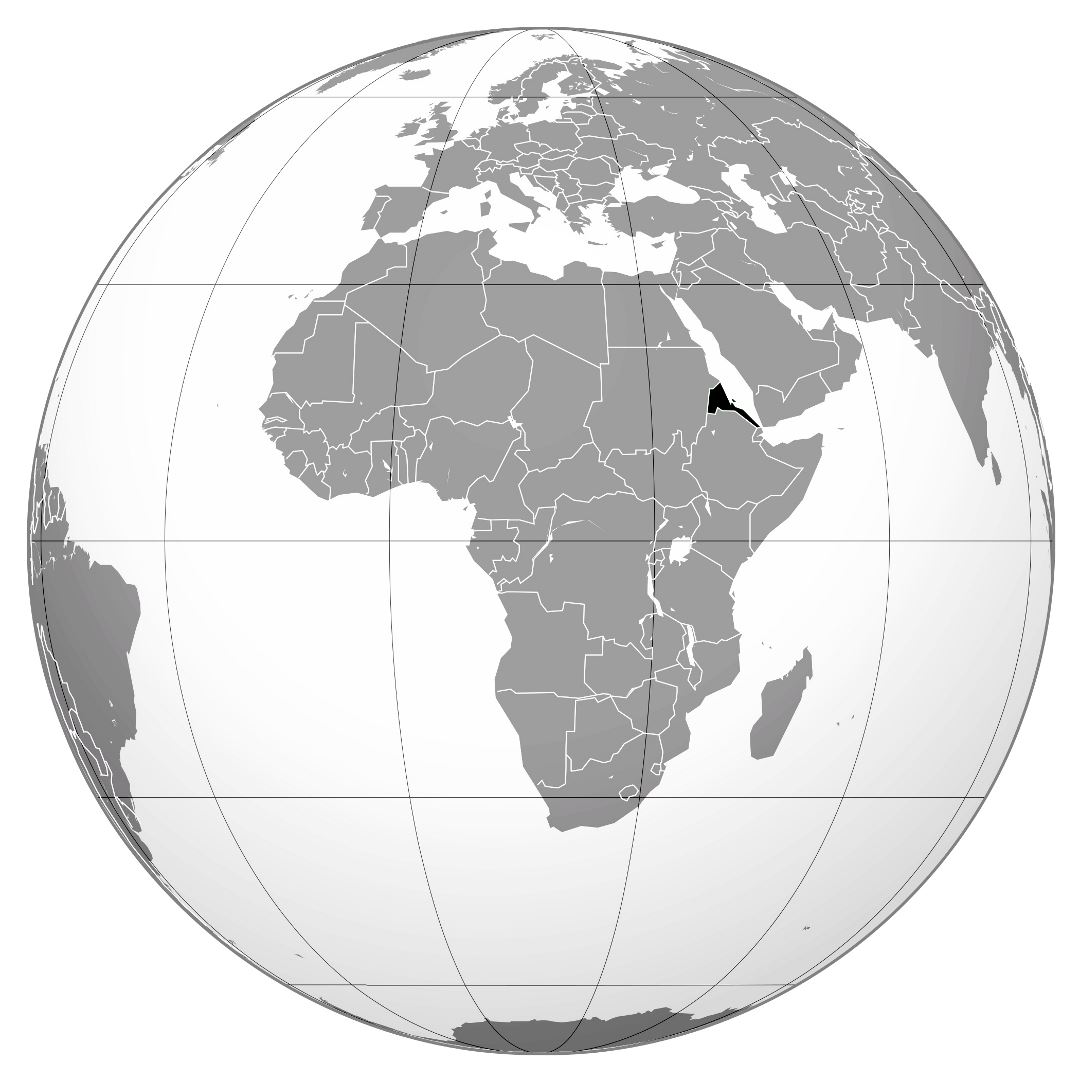 Large location map of Eritrea in Africa
