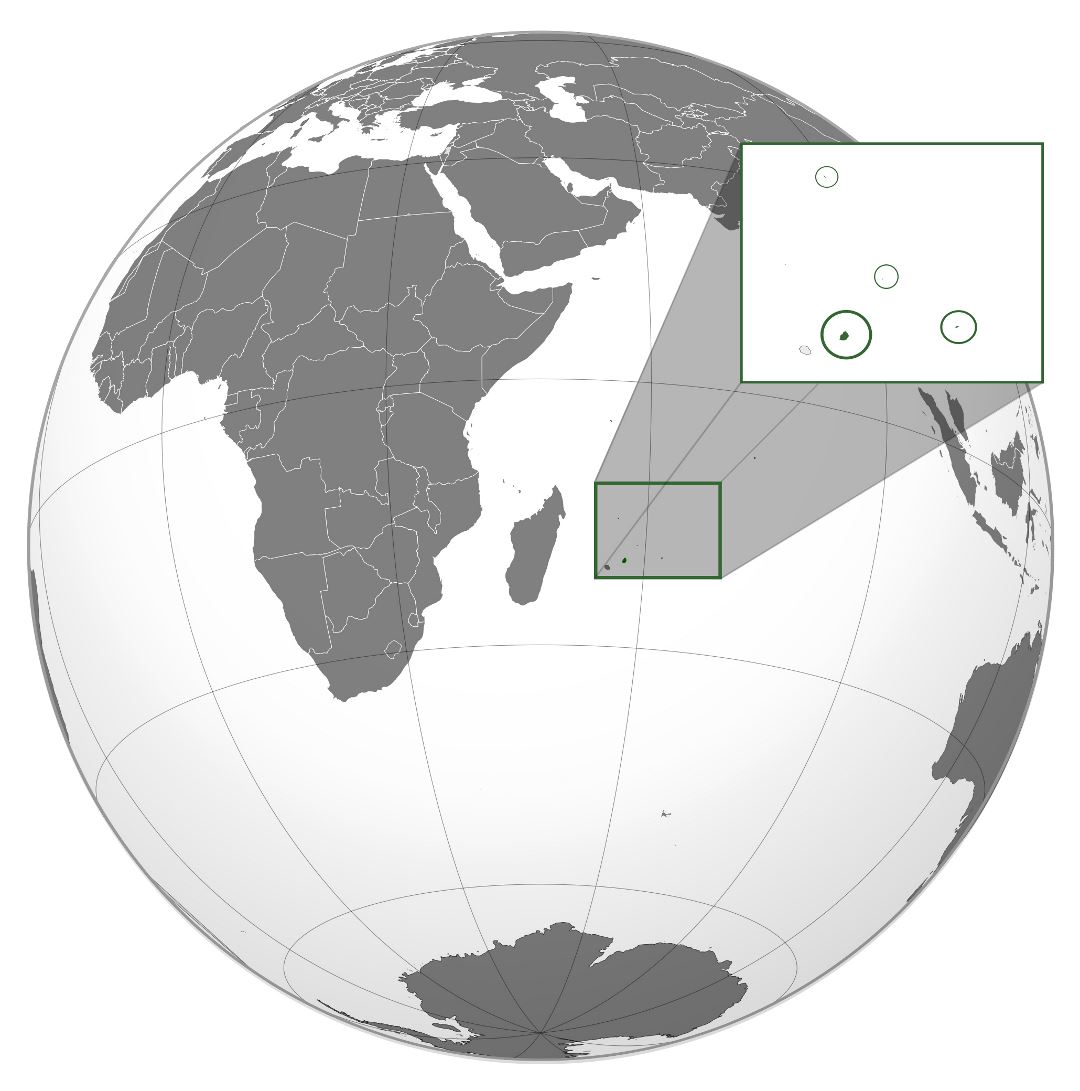 Large location map of Mauritius