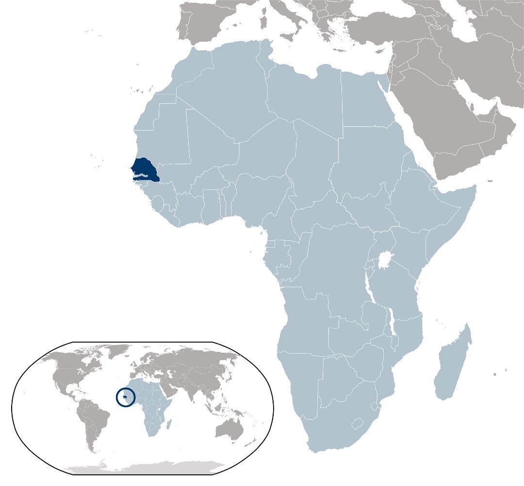 Large location map of Senegal