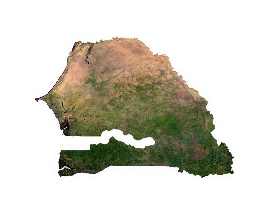Satellite map of Senegal