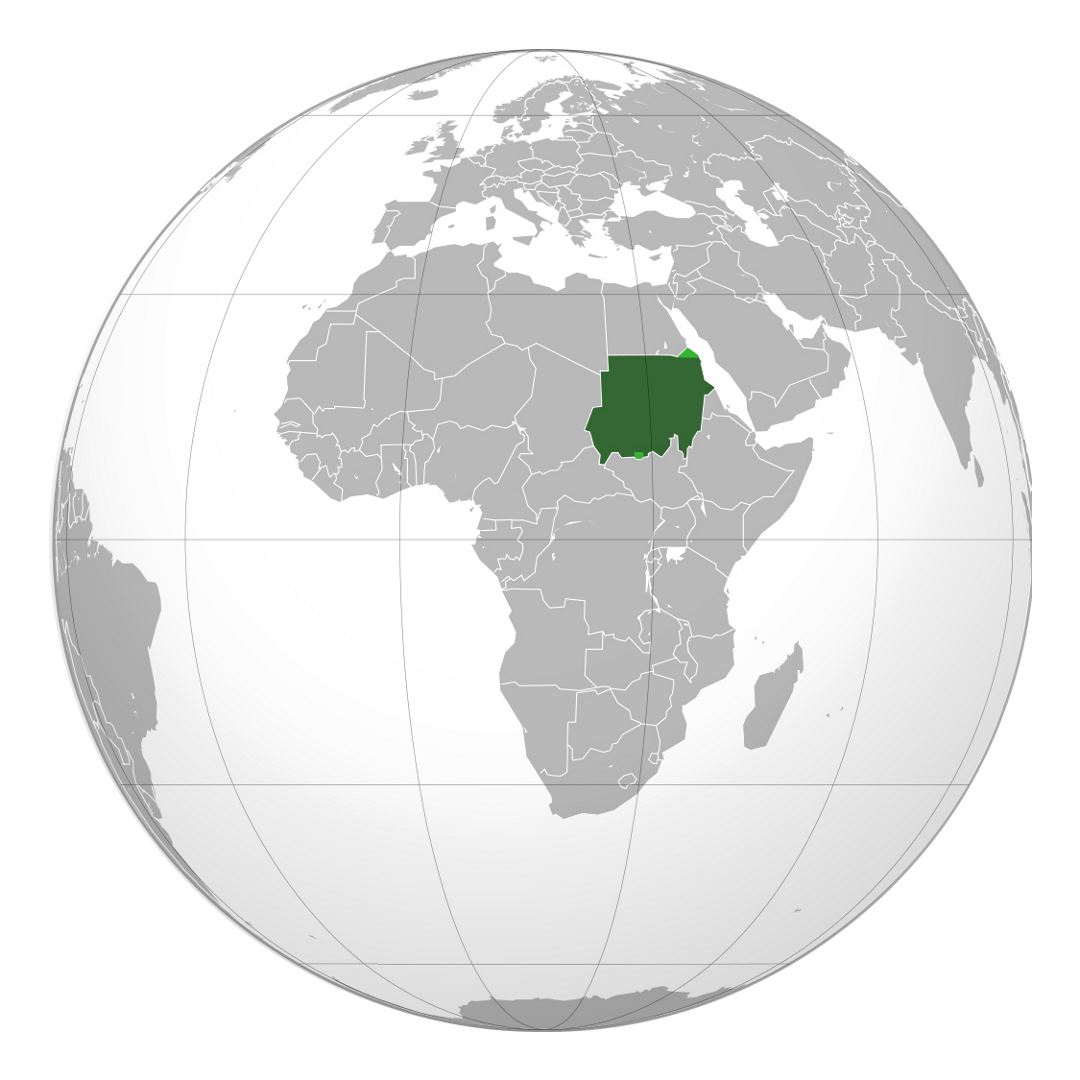Detailed location map of Sudan in Africa