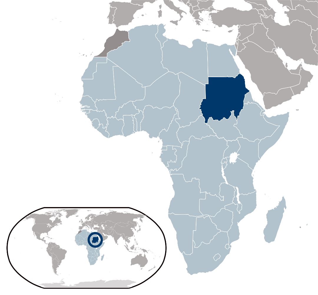 Large location map of Sudan
