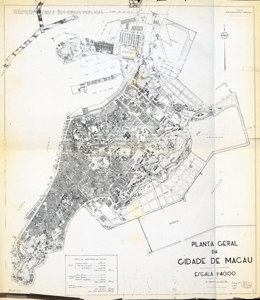 Large scale detailed old general map of Macau - 193x