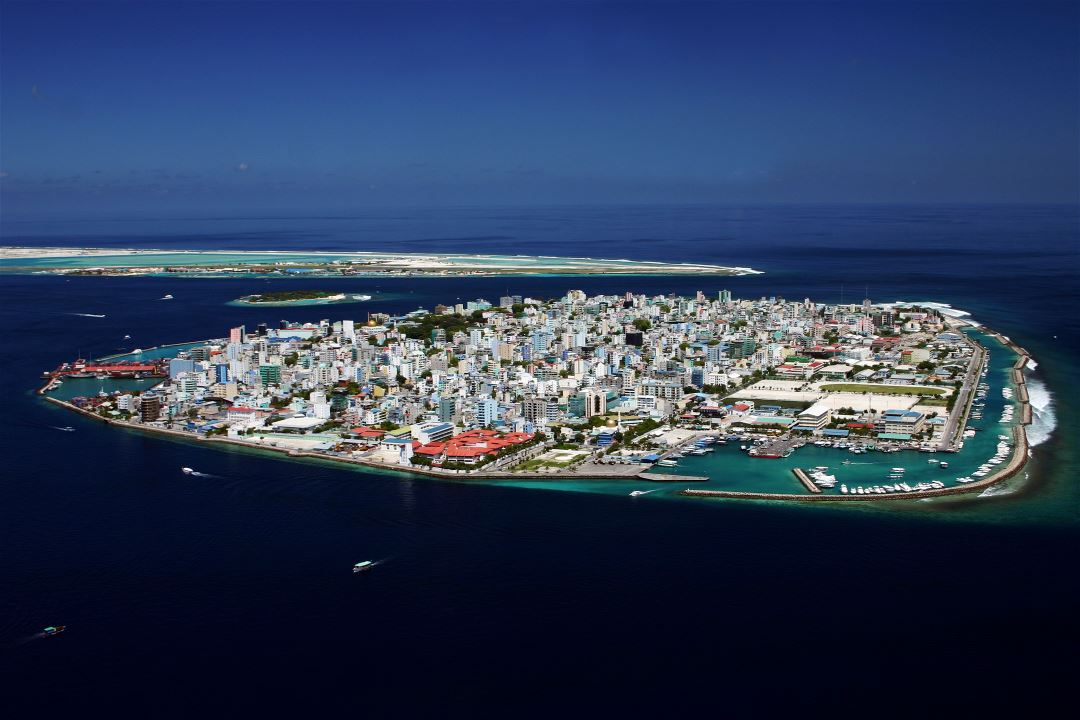 Large detailed panoramic photo of Male city