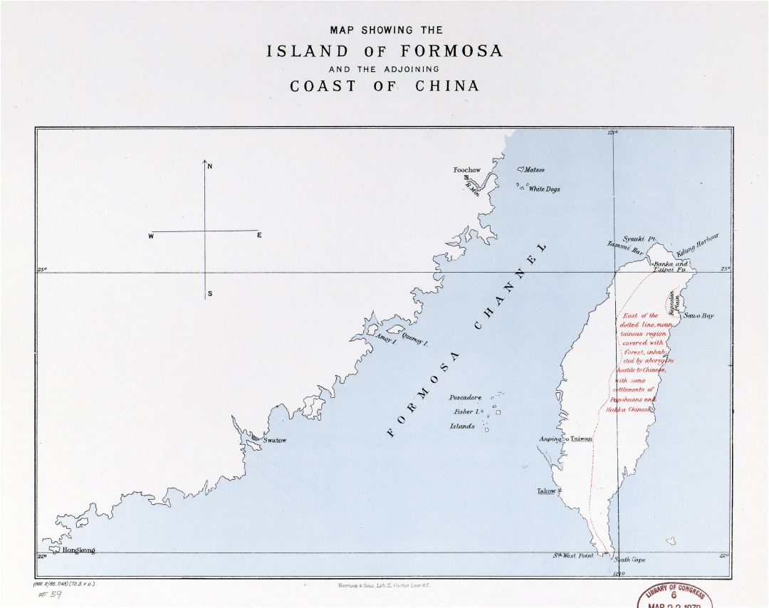 Large detailed map of the island of Formosa and the adjoining coast of China - 1978