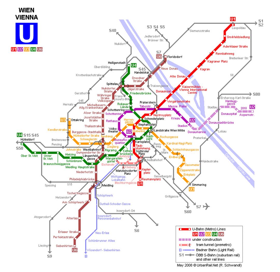 Vienna subway map