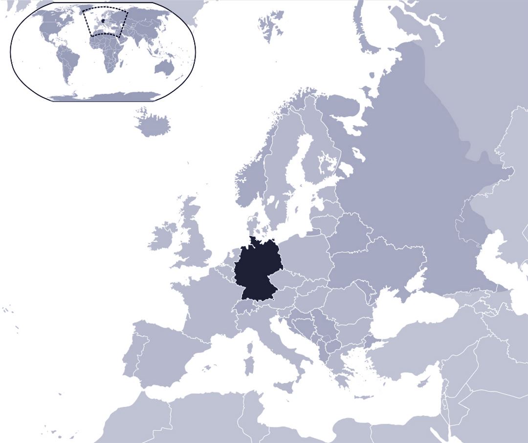 Detailed location map of Germany