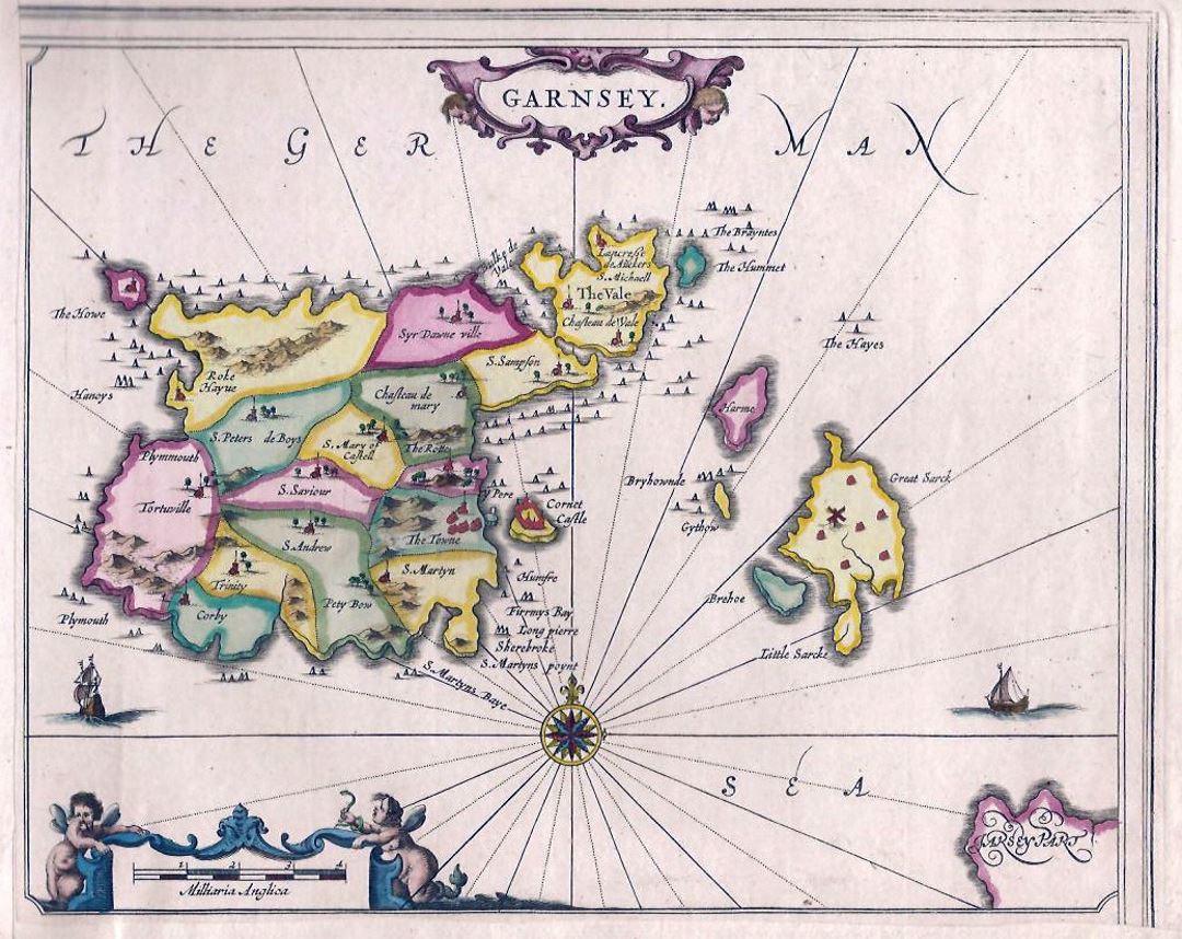 Old administrative map of Guernsey