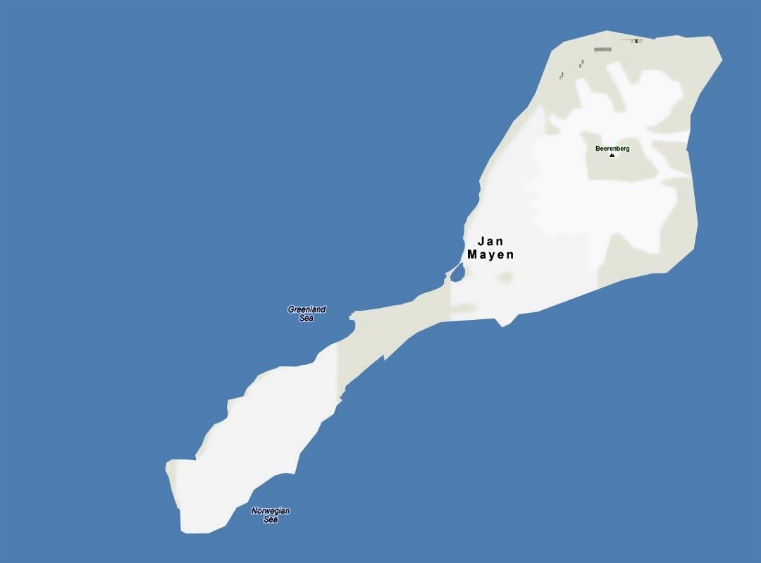Large map of Jan Mayen island