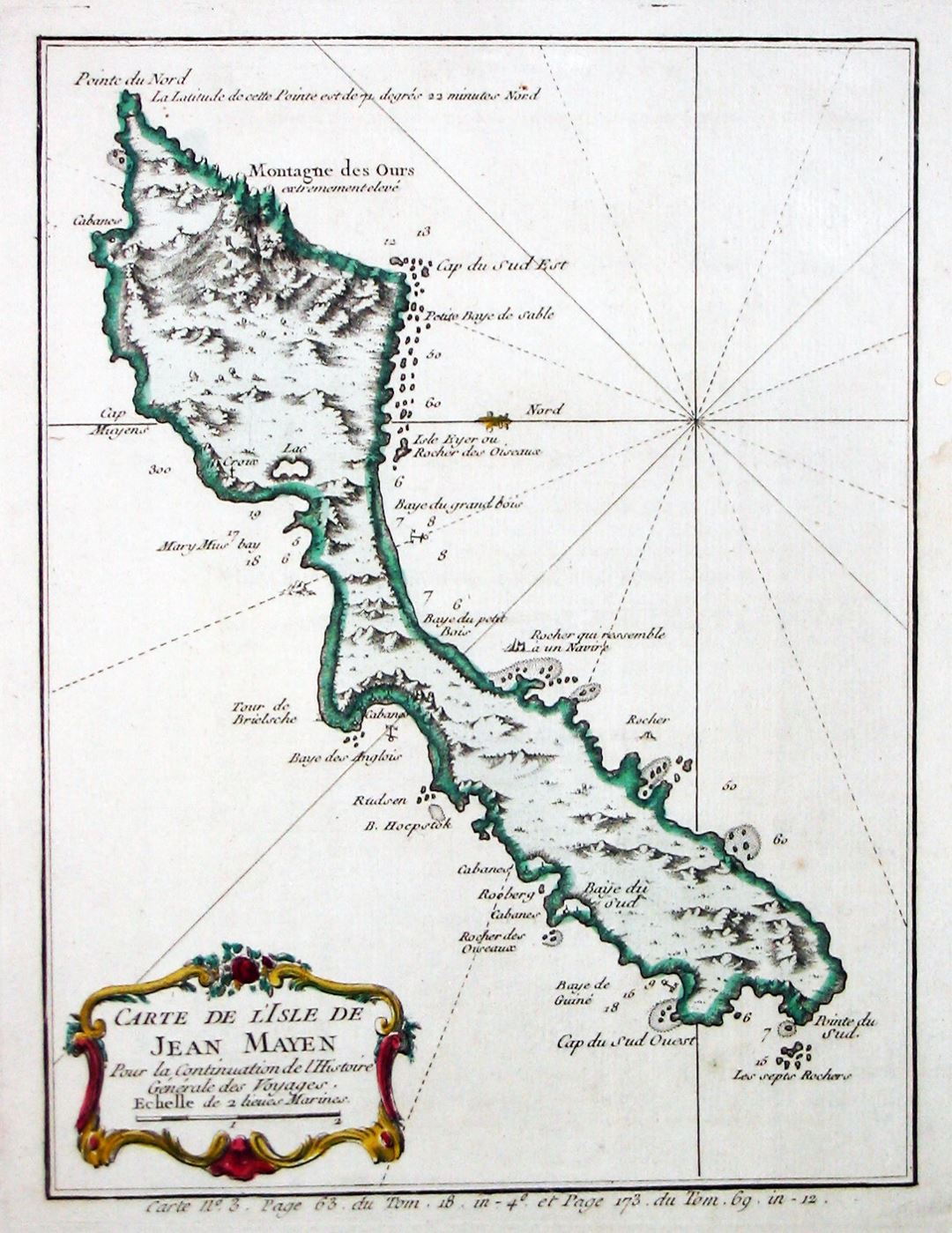 Old map of Jan Mayen island