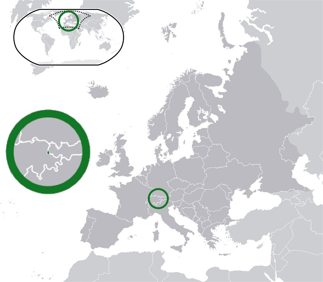 Large location map of Liechtenstein