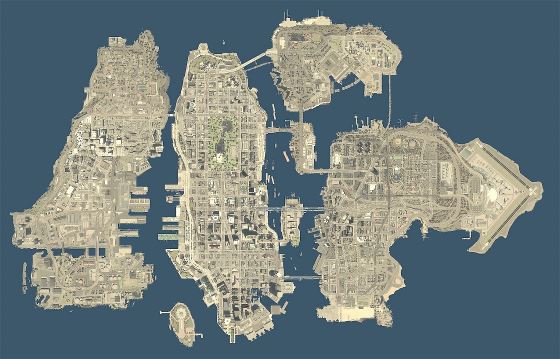 Large map of GTA 4