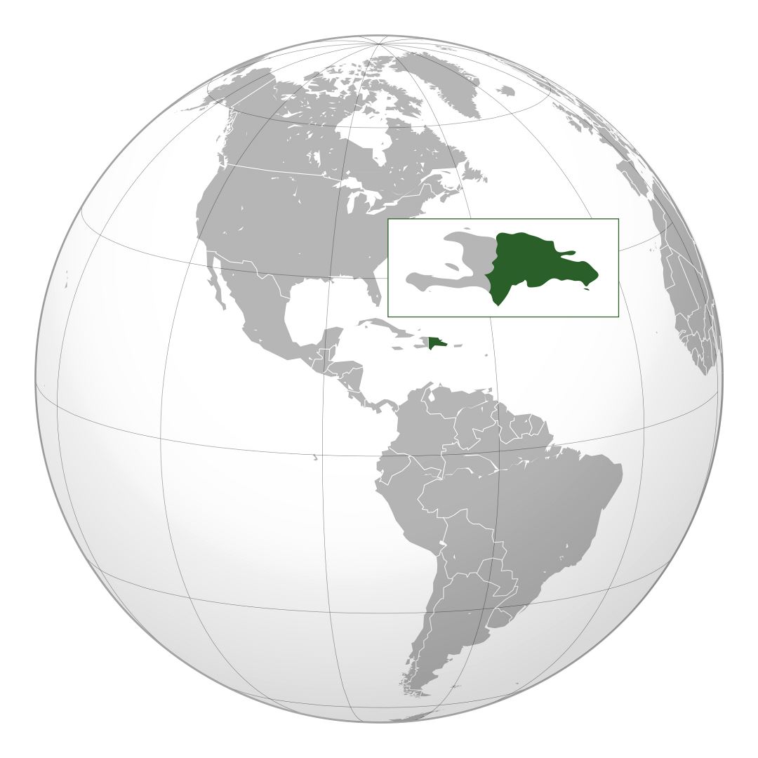 Large location map of Dominican Republic