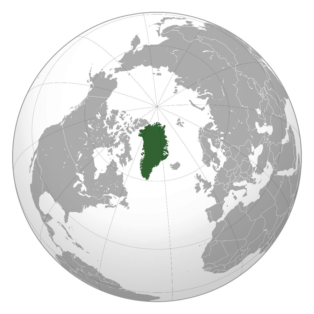 Large location map of Greenland