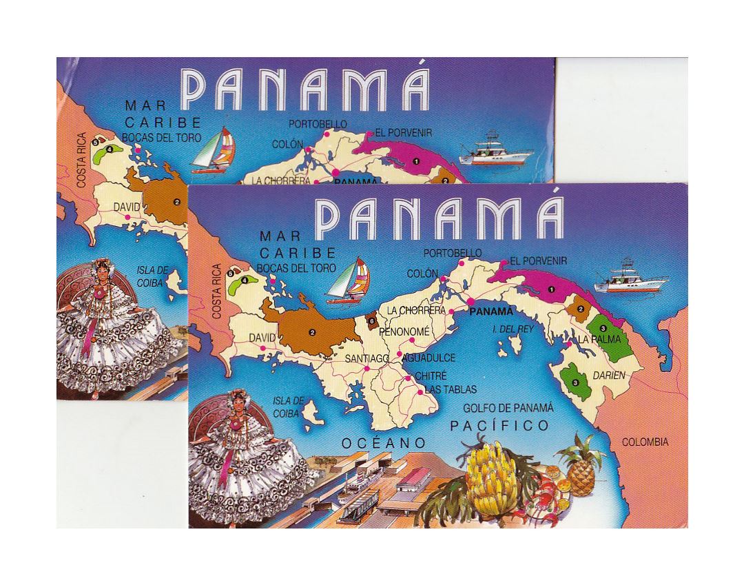 Detailed tourist map of Panama