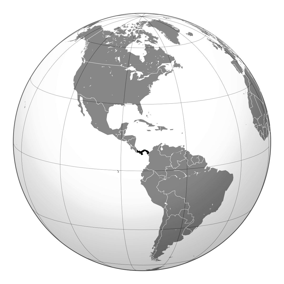 Large location map of Panama