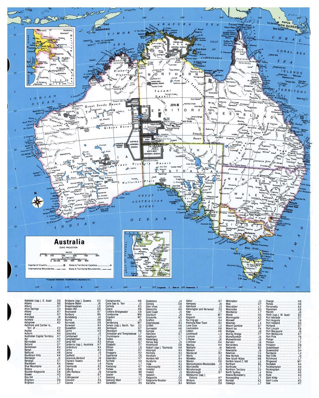 Detailed administrative map of Australia
