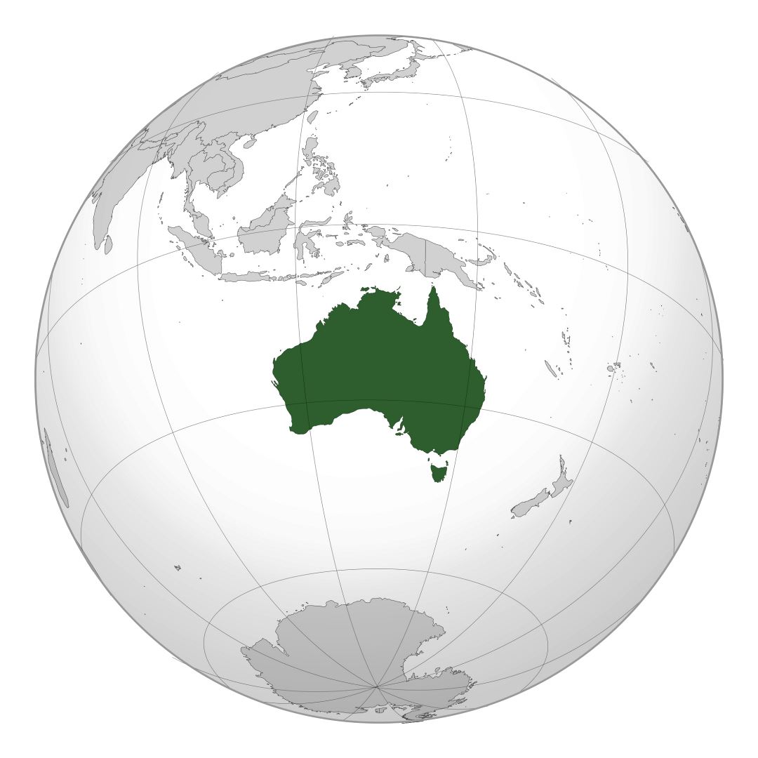 Large location map of Australia