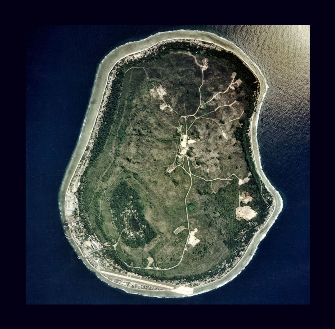 Large satellite map of Nauru
