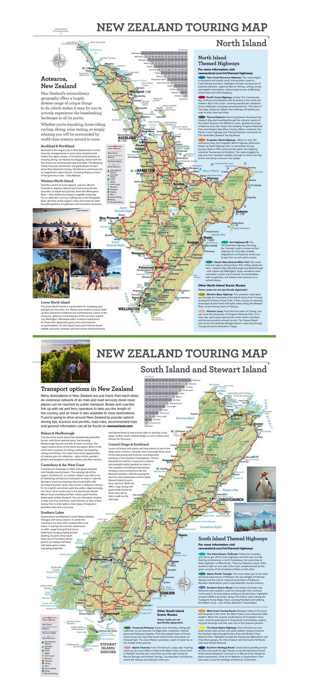 Detailed New Zealand tourist map