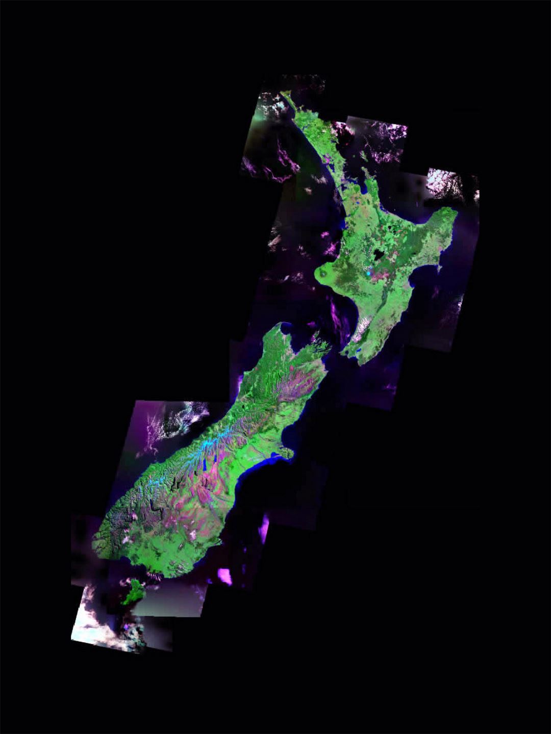 Small satellite image of New Zealand
