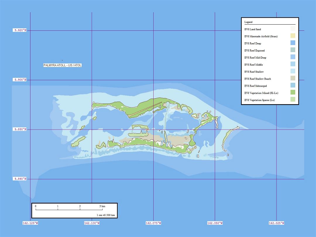 Large marplot map of Palmyra Atoll - 1:50,000