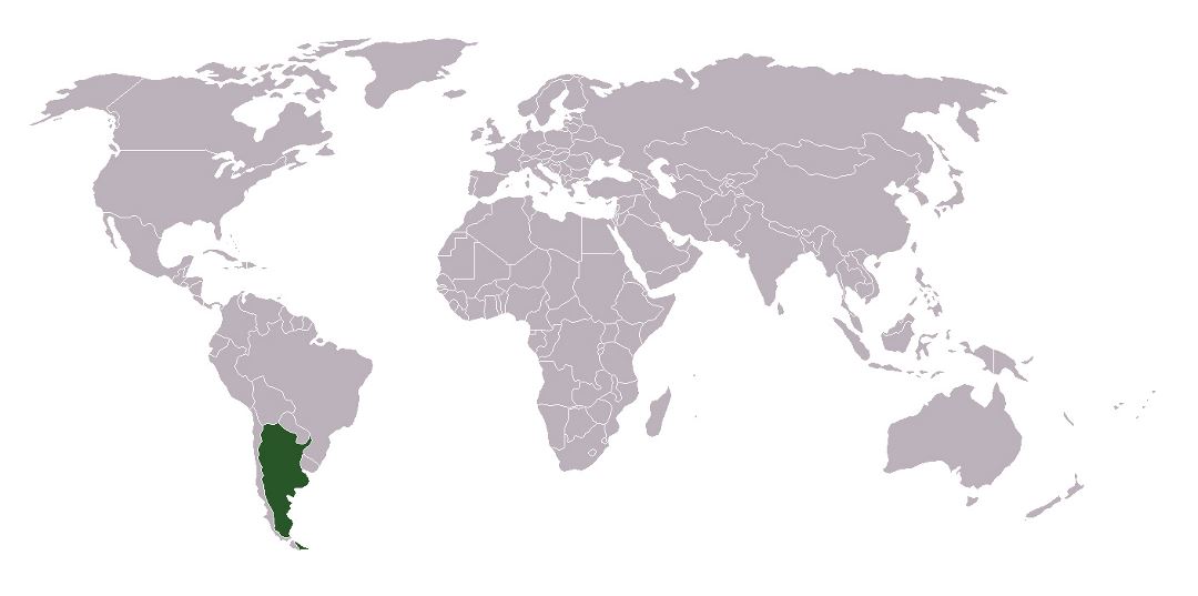 Detailed location map of Argentina
