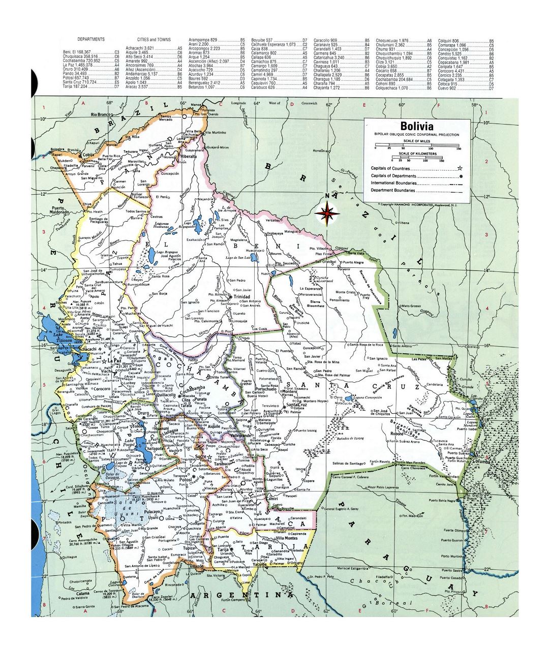 Large Detailed Political Map Of Bolivia With Cities Bolivia Large Sexiz Pix