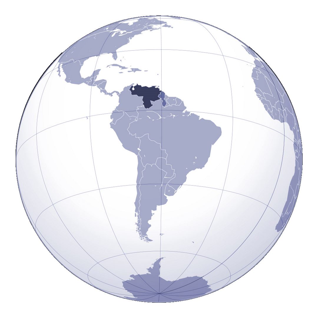 Large location map of Venezuela