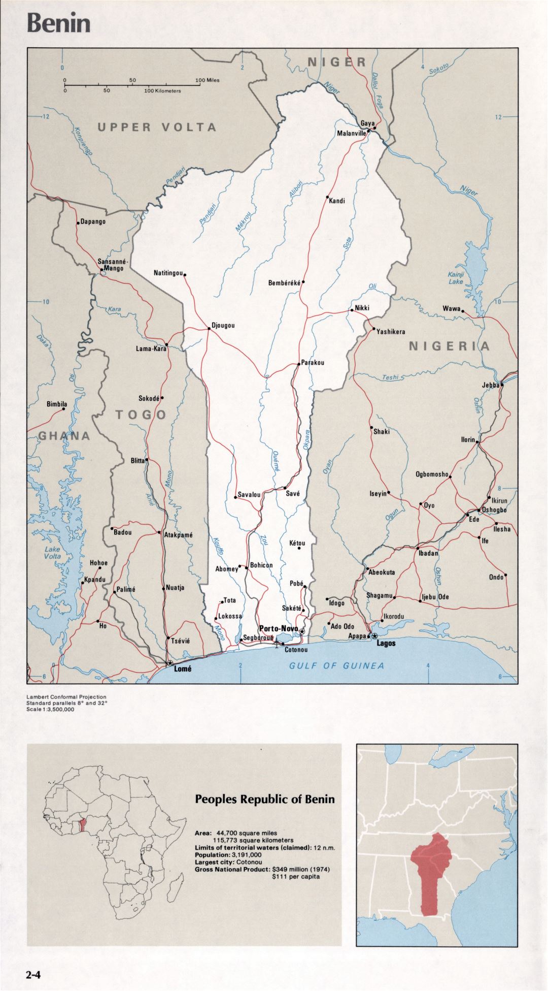 Map of Benin (2-4)