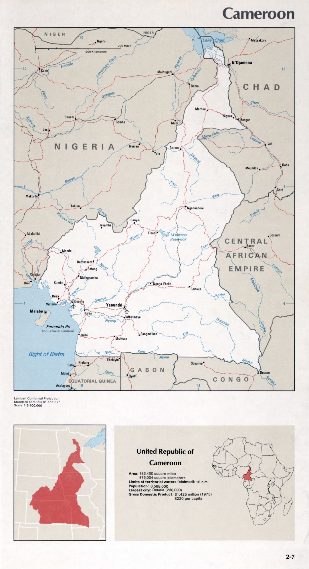 Map of Cameroon (2-7)