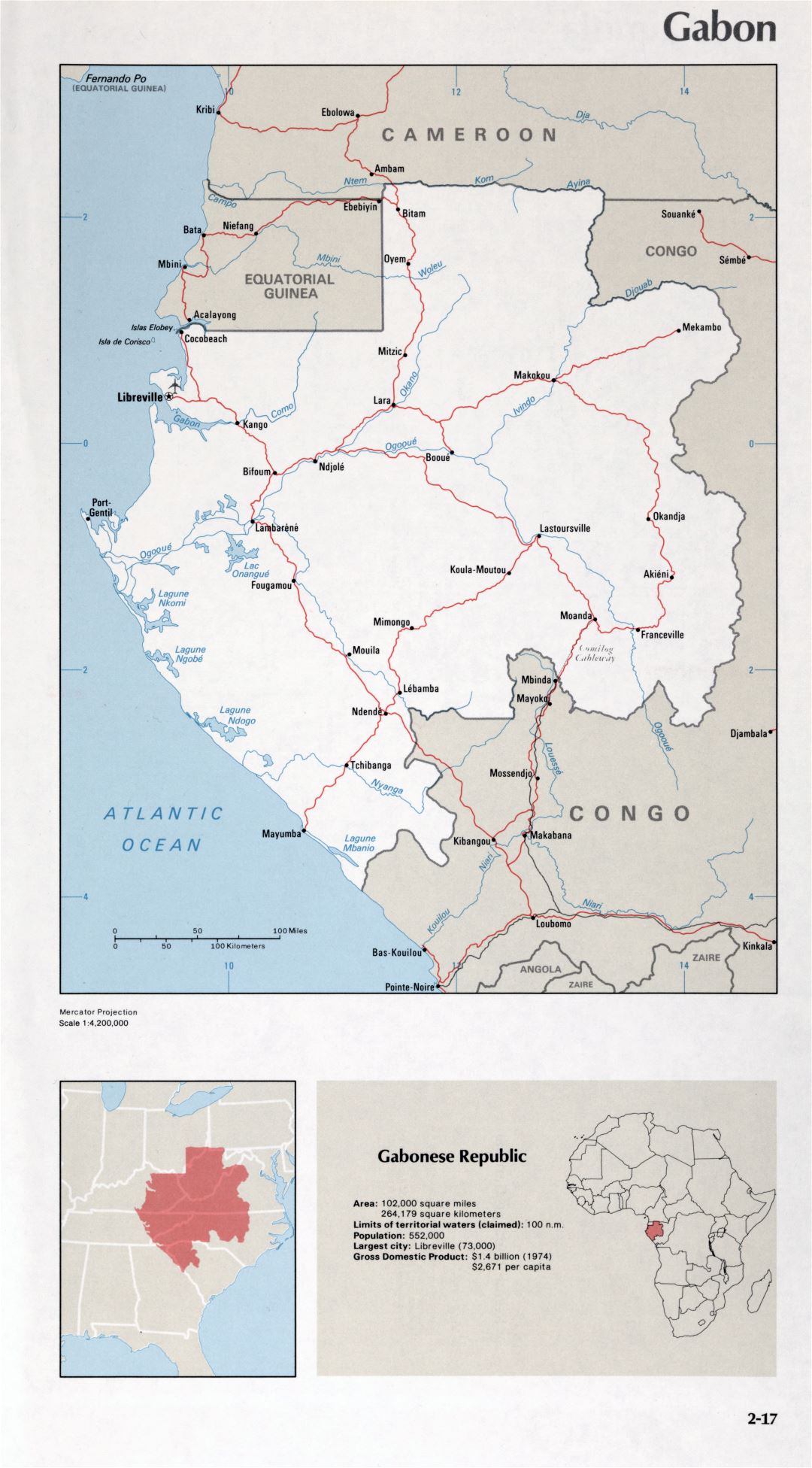 Map of Gabon (2-17)
