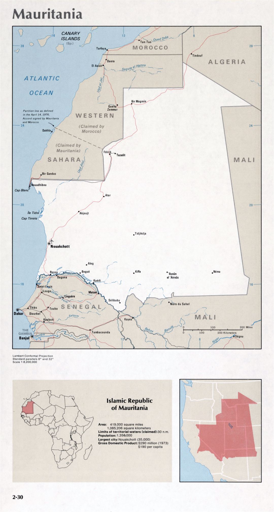 Map of Mauritania (2-30)