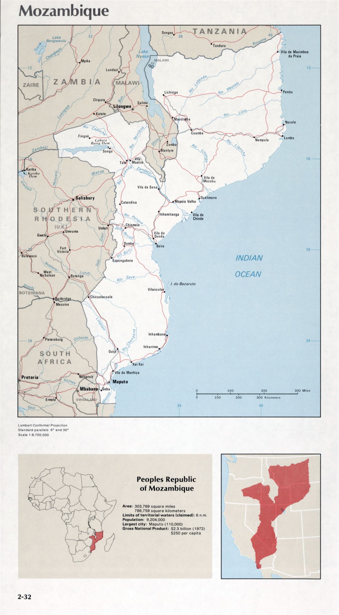 Map of Mozambique (2-32)