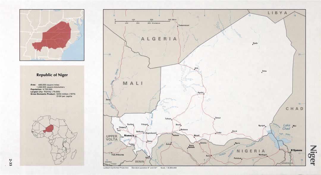 Map of Niger (2-33)