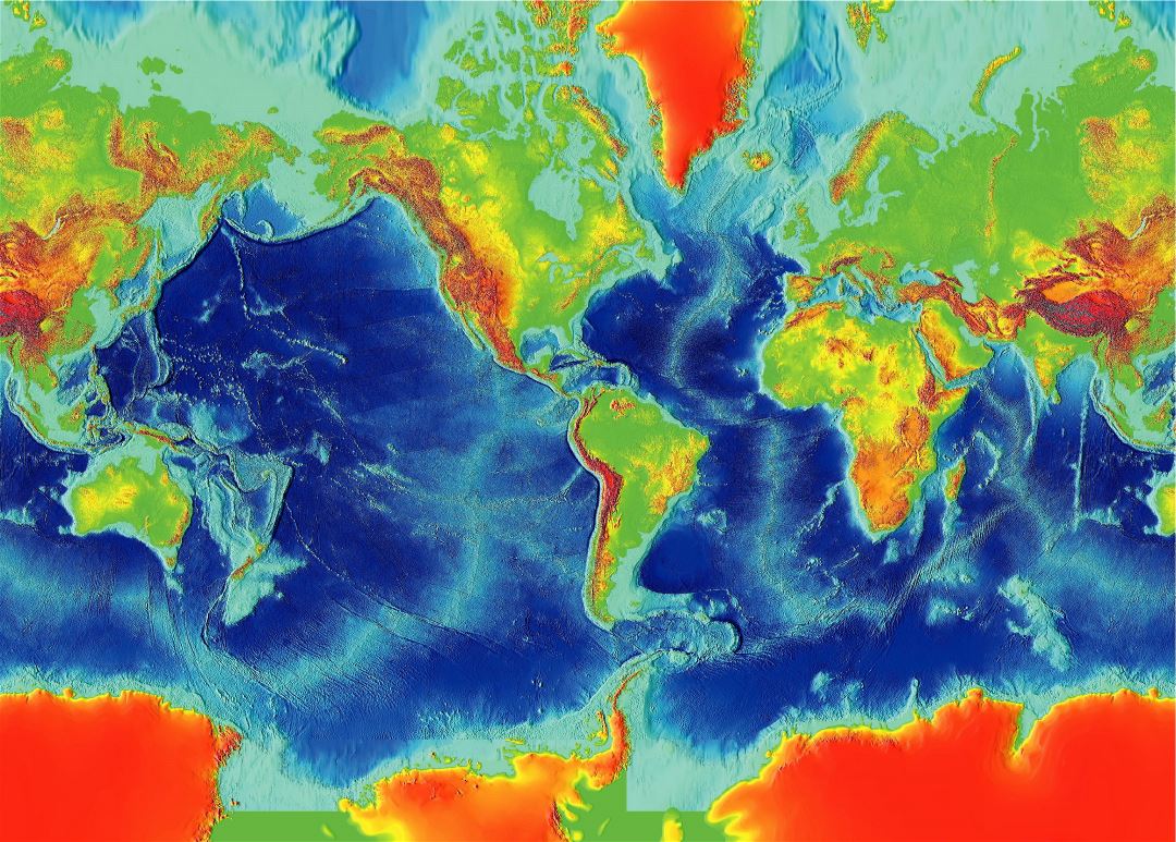 Large map of the Earth Fractured Surface