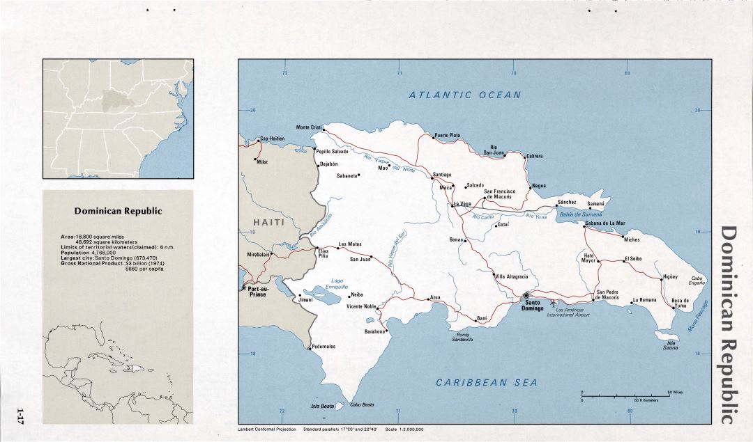 Map of Dominican Republic (1-17)