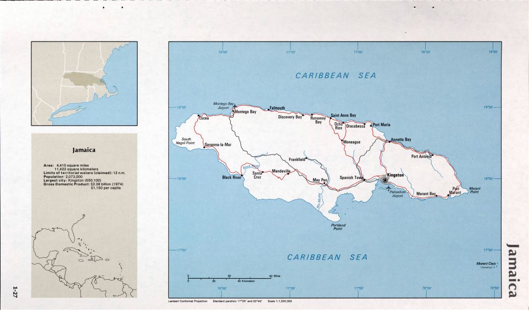 Map of Jamaica (1-27)
