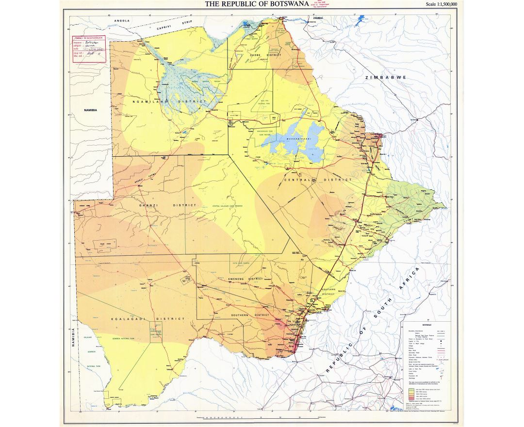 Map Of Botswana Africa Carte Du Botswana D taill e XUIDDG