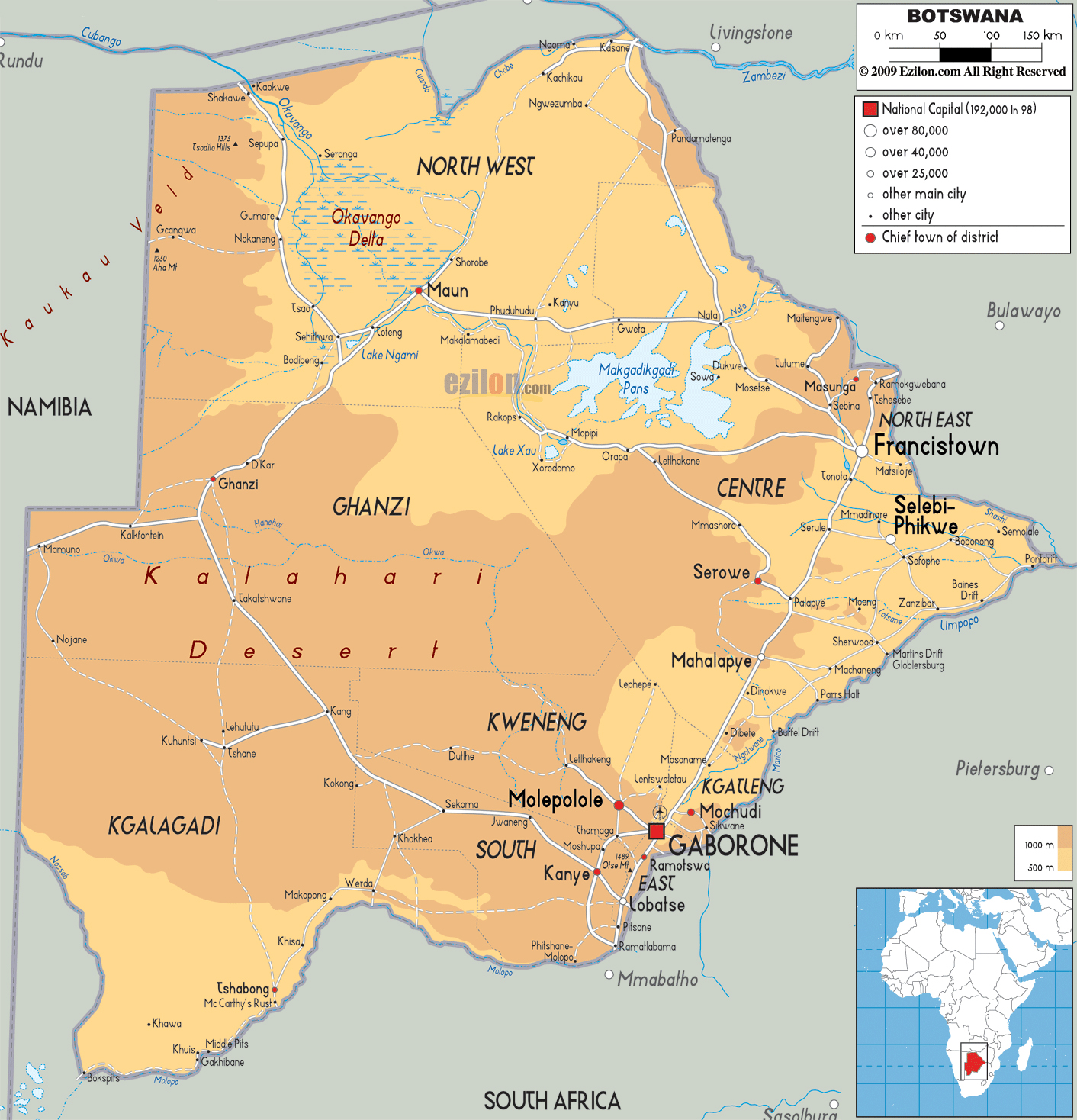 Botswana Towns