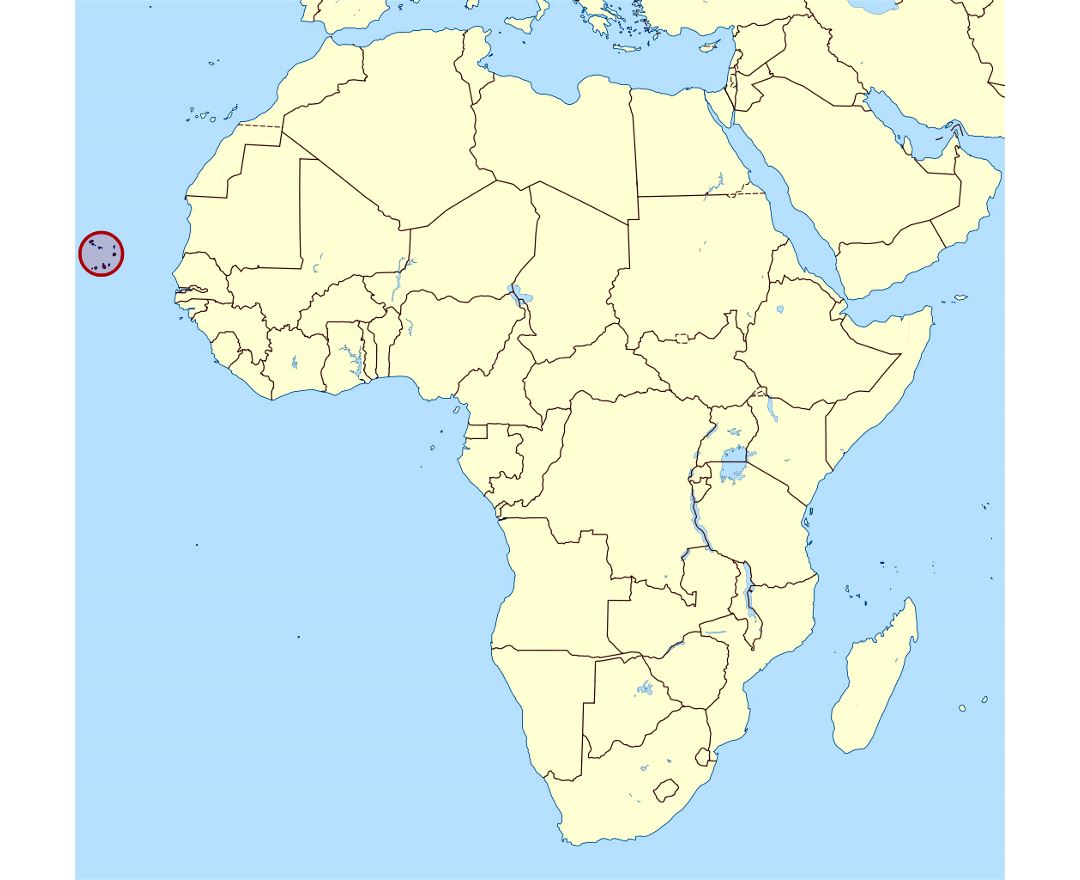 cape verde on africa map Maps Of Cape Verde Collection Of Maps Of Cape Verde Africa Mapsland Maps Of The World cape verde on africa map