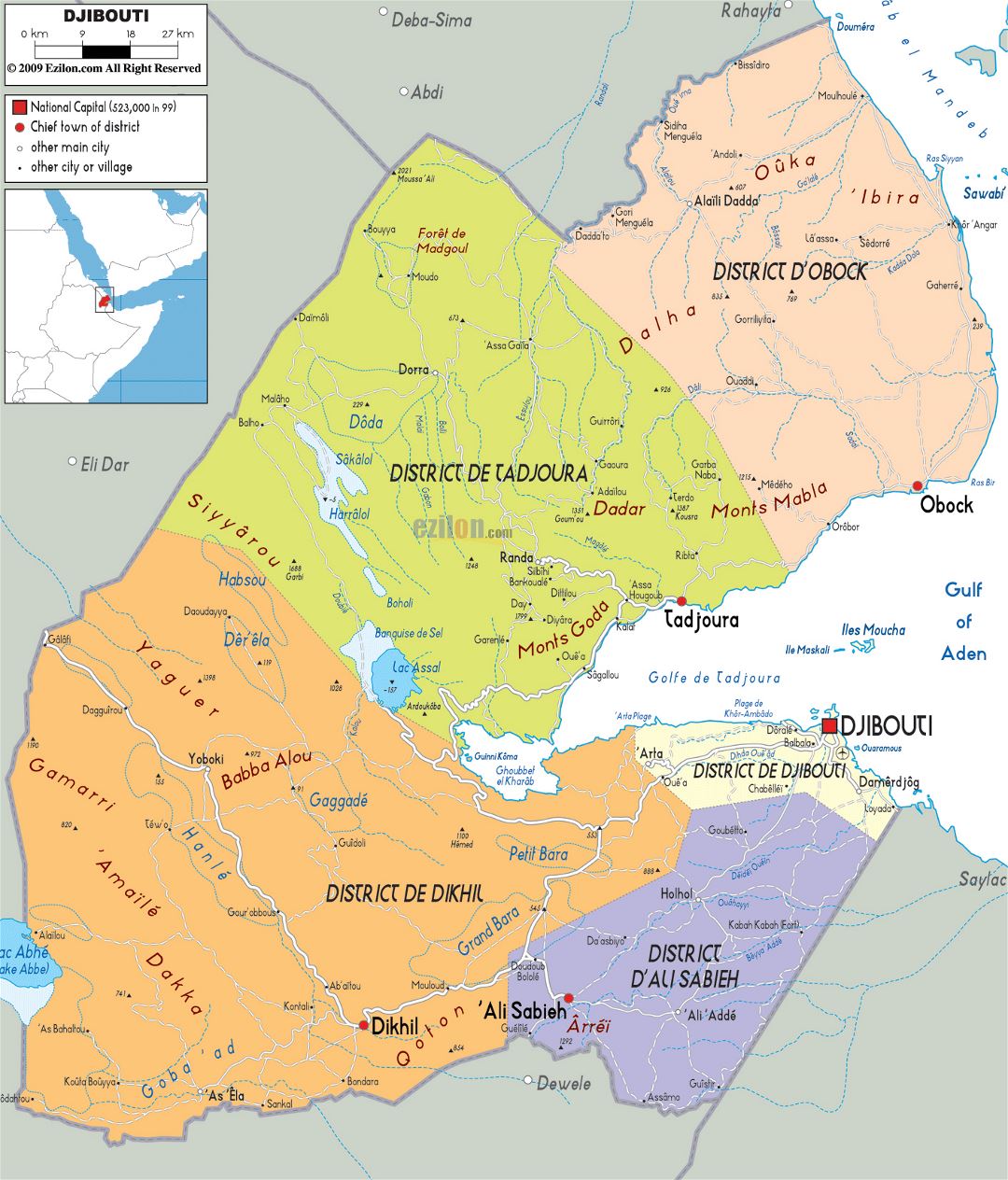 Djibouti Map