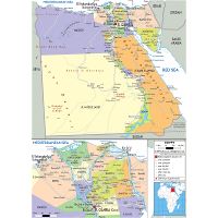 Large Detailed Political And Administrative Map Of Egypt With Roads