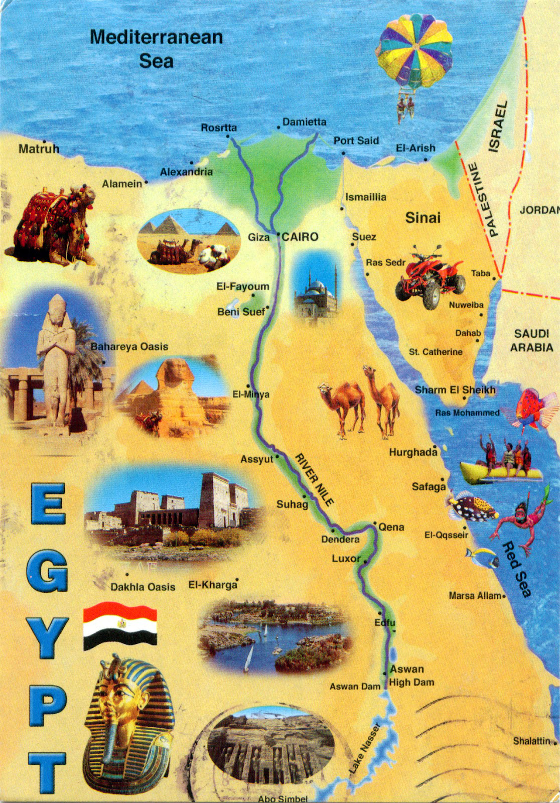 tourist map of egypt resorts