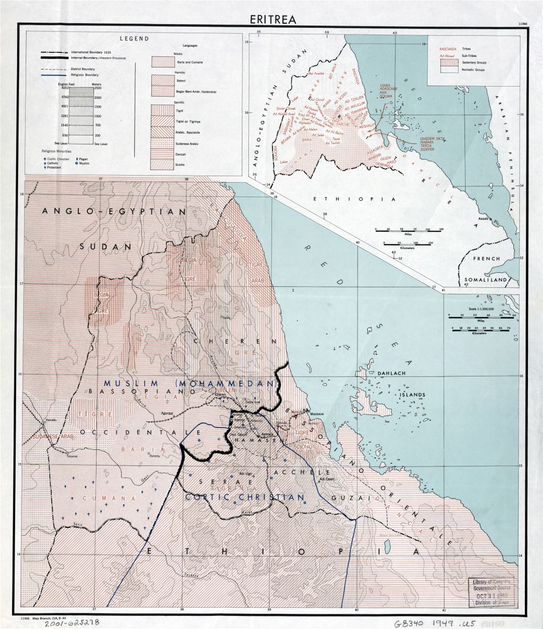 Detailed Map Of Eritrea