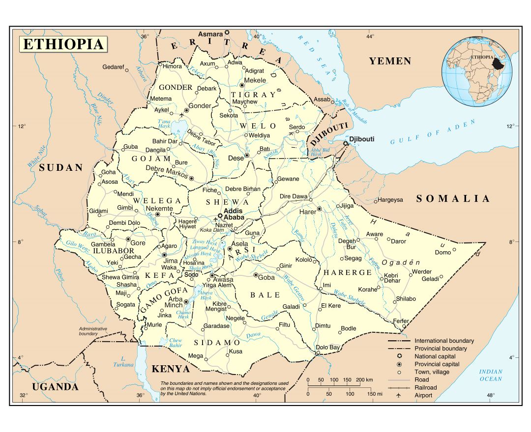 Maps of Ethiopia | Collection of maps of Ethiopia | Africa | Mapsland