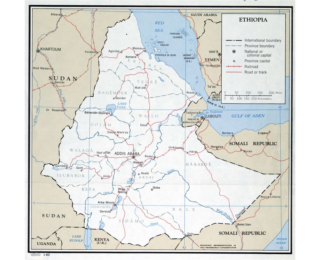 Detailed Map: Ethiopia Capital City Map