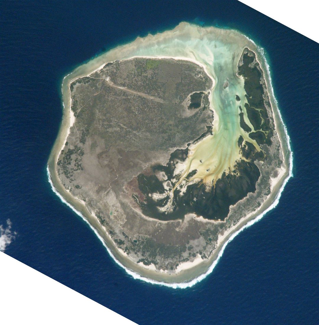 Large detailed satellite map of Europa Island